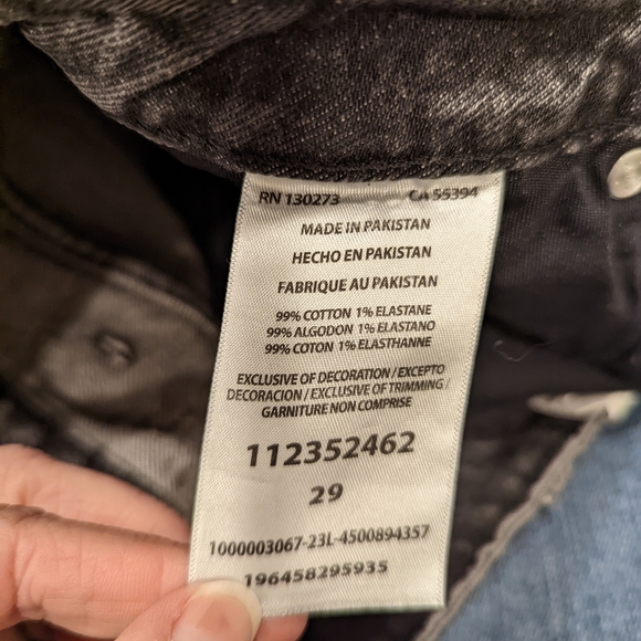 Women's Black Denim Shorts - Picture 4 of 7